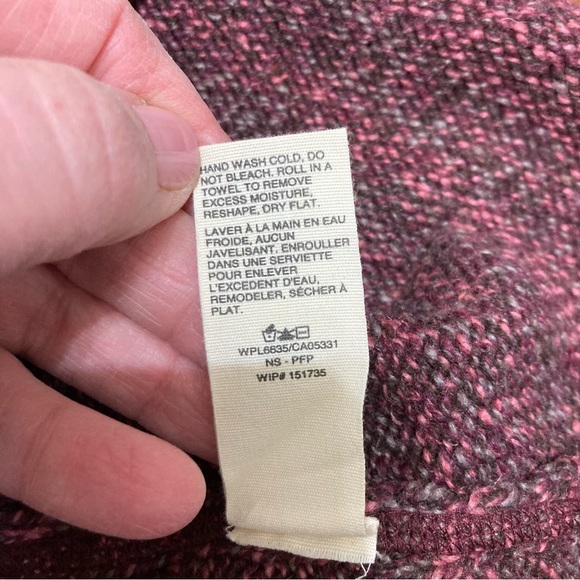 Woolrich 1/4 Zip Wool Blend Pullover Sweater Marled Fig Burgundy Women’s Medium - Picture 9 of 11